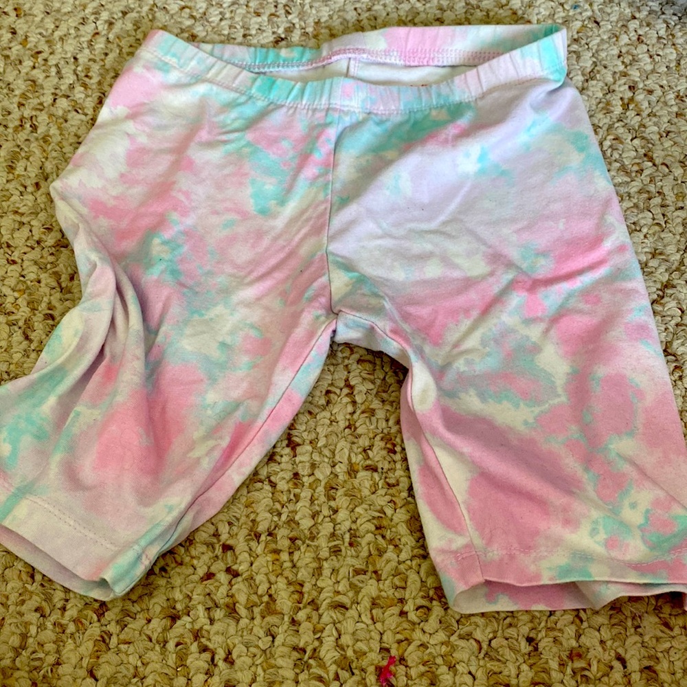 White turquoise and blue biking shorts cat and jack large 10 to 12